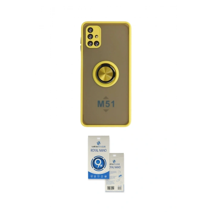 MARSİLYAN™- Galaxy M51 Kılıf Yörünge Çizgi - Şeffaf Royal Nano Ekran Koruyucu