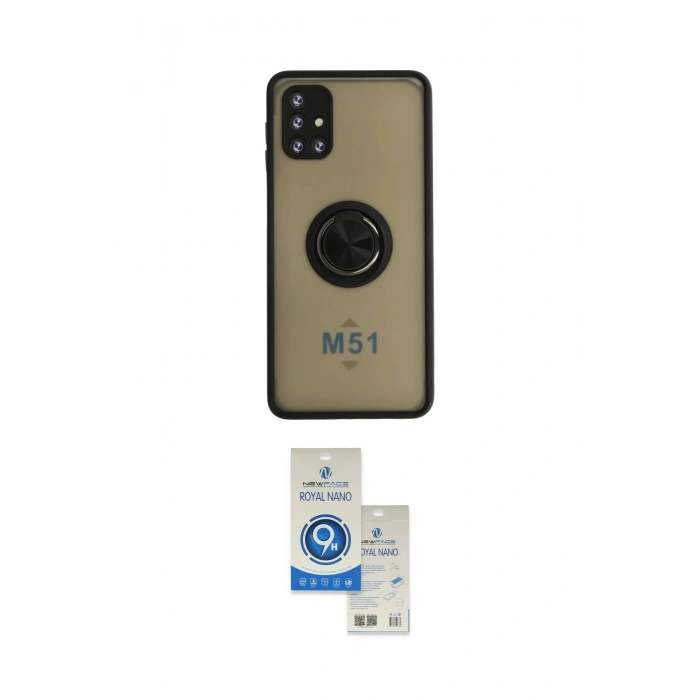 MARSİLYAN™- Galaxy M51 Kılıf Yörünge Çizgi - Şeffaf Royal Nano Ekran Koruyucu