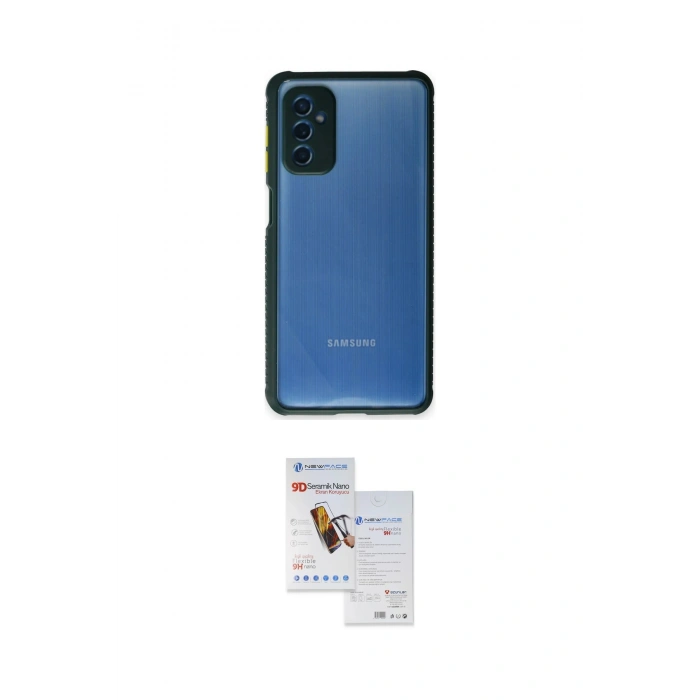 MARSİLYAN™- Galaxy M52 5G Kılıf Nova Asil Özel Seri - Siyah Seramik Nano Ekran Koruyucu