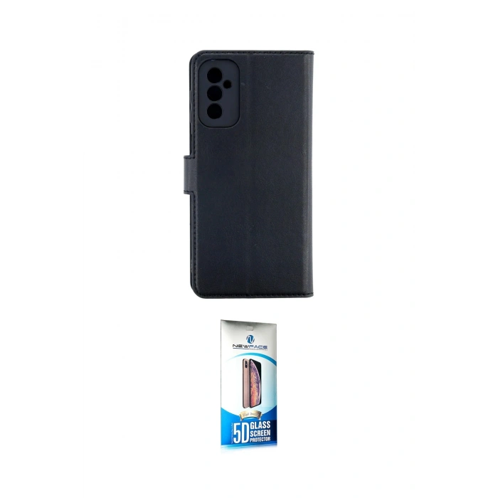 MARSİLYAN™- Galaxy M52 5G Kılıf Siluet Işık Serisi - Siyah 5D Eko Cam Ekran Koruyucu