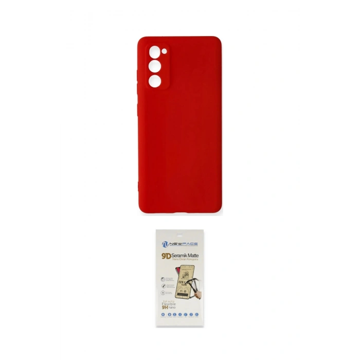 MARSİLYAN™- Galaxy S20 FE Kılıf Ahenk Serisi - Siyah Mat Seramik Nano Ekran Koruyucu