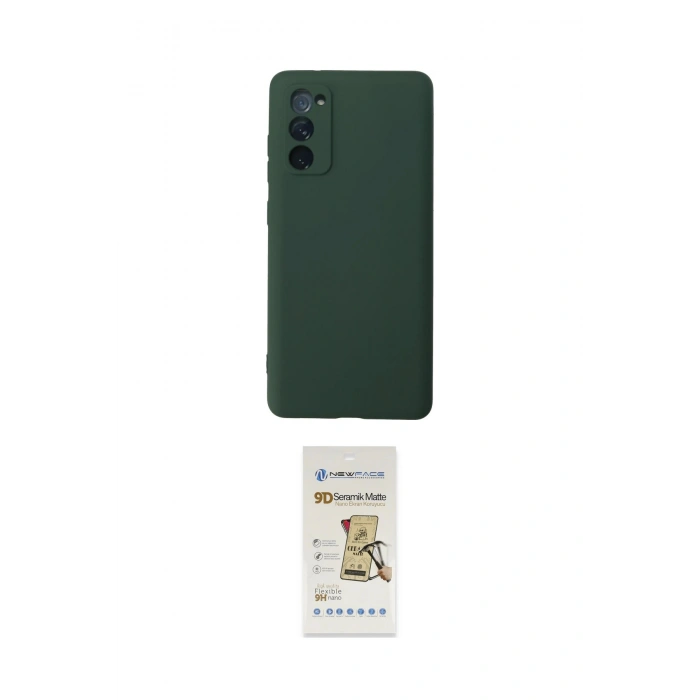 MARSİLYAN™- Galaxy S20 FE Kılıf Ahenk Serisi - Siyah Mat Seramik Nano Ekran Koruyucu