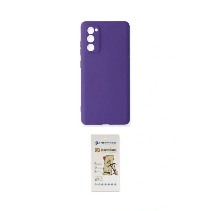 MARSİLYAN™- Galaxy S20 FE Kılıf Ahenk Serisi - Siyah Mat Seramik Nano Ekran Koruyucu
