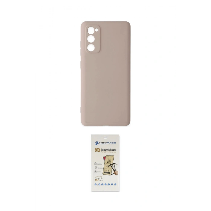 MARSİLYAN™- Galaxy S20 FE Kılıf Ahenk Serisi - Siyah Mat Seramik Nano Ekran Koruyucu