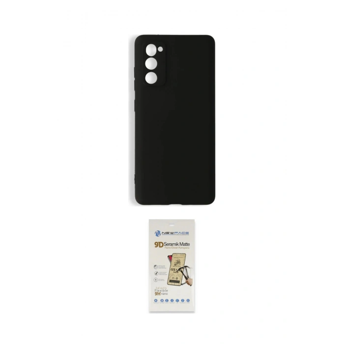 MARSİLYAN™- Galaxy S20 FE Kılıf Ahenk Serisi - Siyah Mat Seramik Nano Ekran Koruyucu