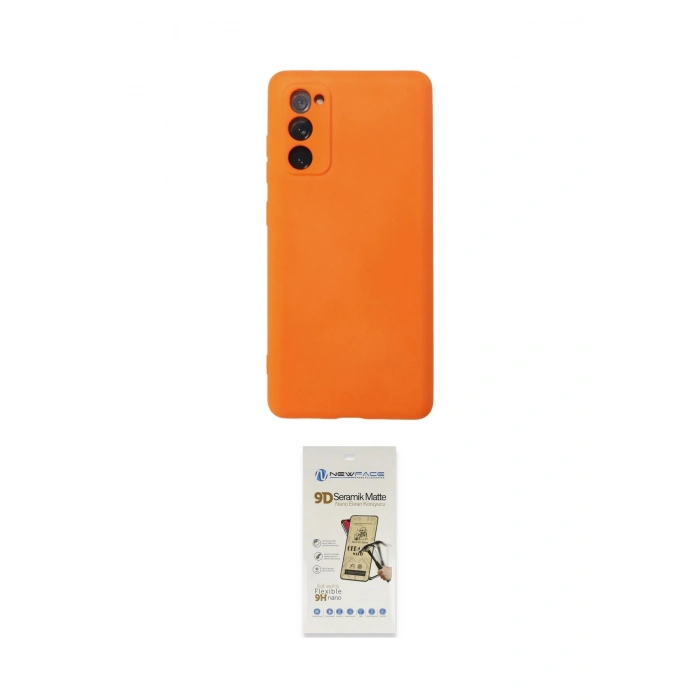 MARSİLYAN™- Galaxy S20 FE Kılıf Ahenk Serisi - Siyah Mat Seramik Nano Ekran Koruyucu