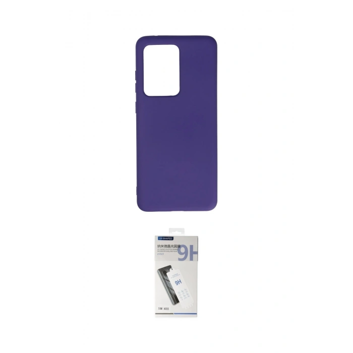 MARSİLYAN™- Galaxy S20 Ultra Kılıf Ahenk Serisi - Şeffaf Uv Polymer Nano Ekran Koruyucu