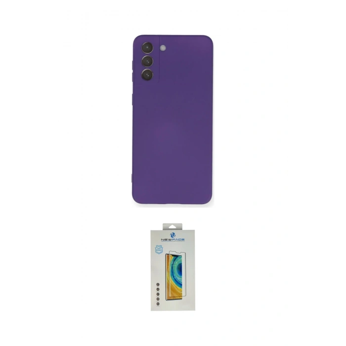 MARSİLYAN™- Galaxy S21 Plus Kılıf Ahenk Serisi - Şeffaf Polymer Nano Ekran Koruyucu