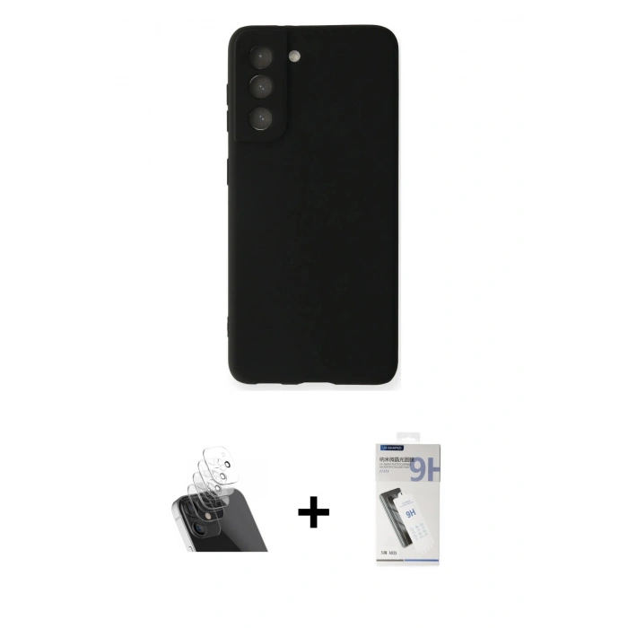 MARSİLYAN™- Galaxy S22 Plus Kılıf Kozmos Yansıma Özel Seri - Şeffaf Uv Polymer Nano Ekran Koruyucu + Kamera Lens Koruma Cam - SF