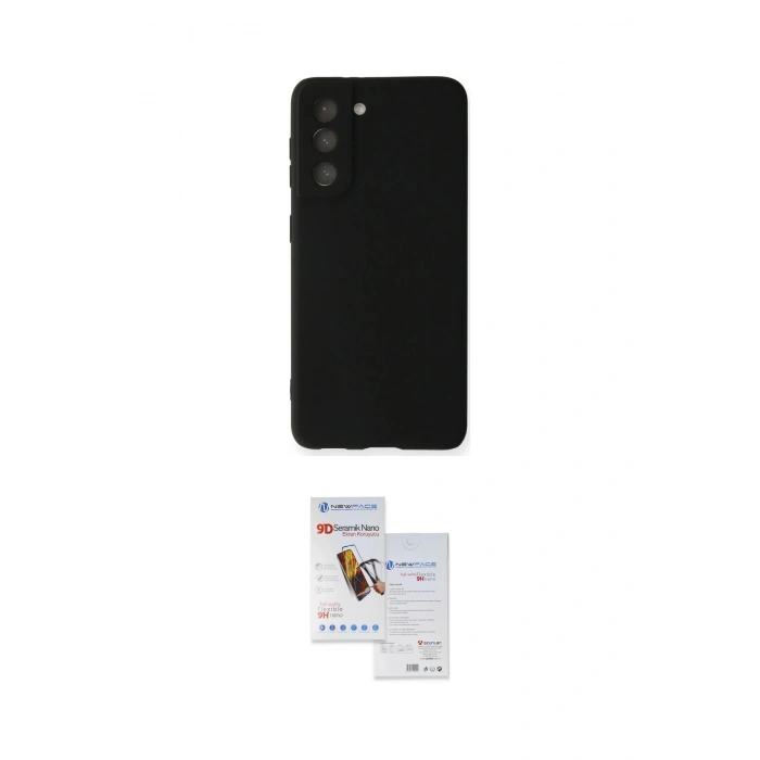 MARSİLYAN™- Galaxy S22 Plus Kılıf Kozmos Yansıma Özel Seri - Siyah Seramik Nano Ekran Koruyucu