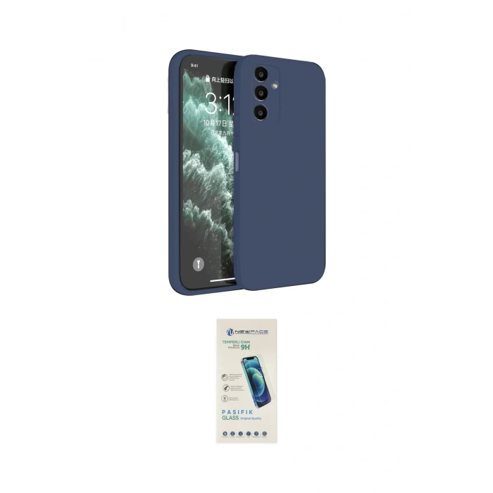 MARSİLYAN™- Galaxy S23 FE Kılıf Kozmos Yansıma Özel Seri - Şeffaf Pasifik Cam Ekran Koruyucu