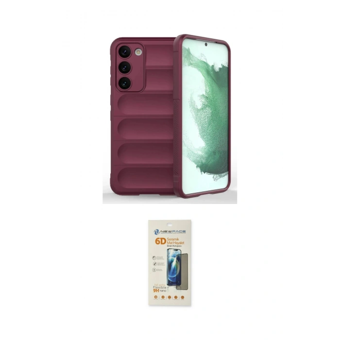 MARSİLYAN™- Galaxy S23 Plus Kılıf Atlas Koleksiyonu - Siyah 6D Mat Seramik Hayalet Nano Ekran Koruyucu