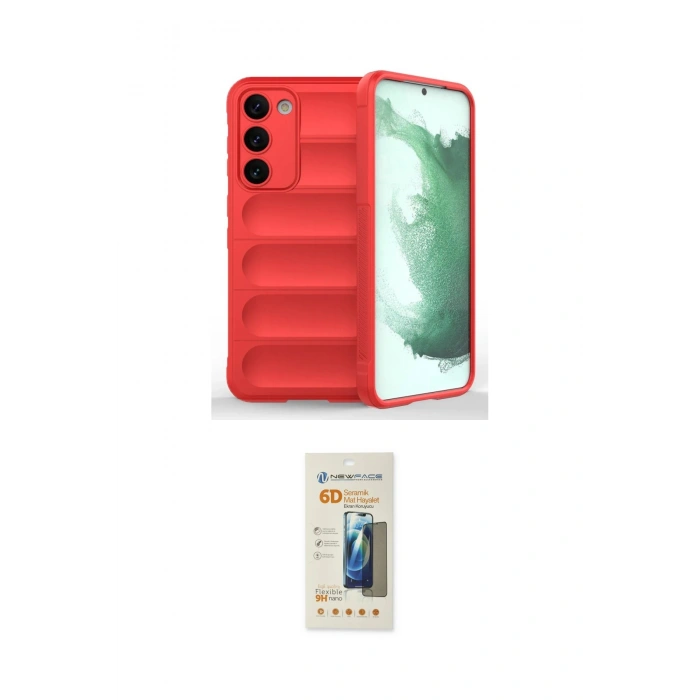 MARSİLYAN™- Galaxy S23 Plus Kılıf Atlas Koleksiyonu - Siyah 6D Mat Seramik Hayalet Nano Ekran Koruyucu