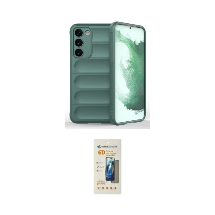 MARSİLYAN™- Galaxy S23 Plus Kılıf Atlas Koleksiyonu - Siyah 6D Mat Seramik Hayalet Nano Ekran Koruyucu