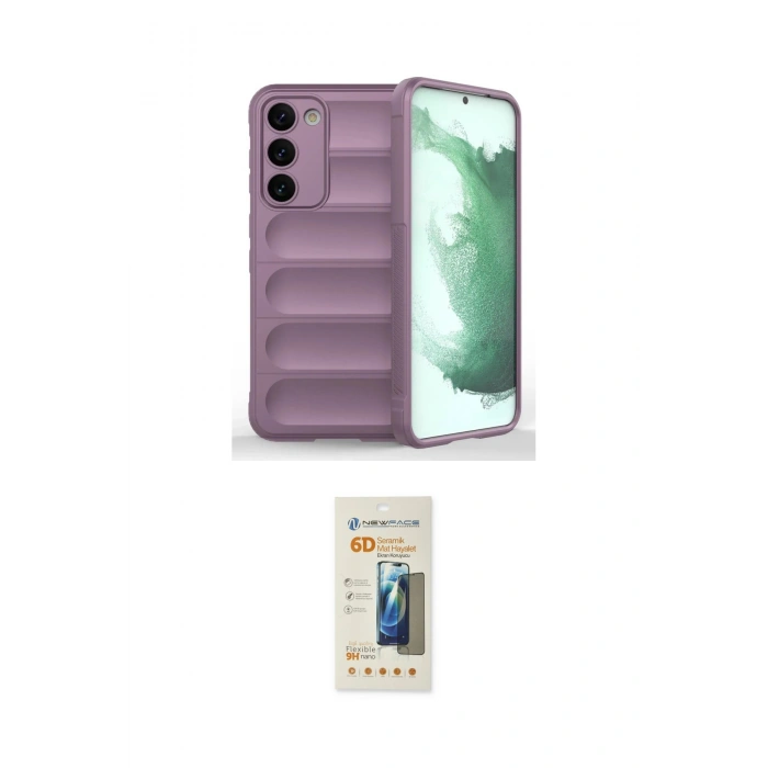 MARSİLYAN™- Galaxy S23 Plus Kılıf Atlas Koleksiyonu - Siyah 6D Mat Seramik Hayalet Nano Ekran Koruyucu