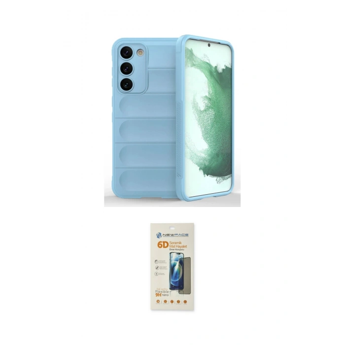 MARSİLYAN™- Galaxy S23 Plus Kılıf Atlas Koleksiyonu - Siyah 6D Mat Seramik Hayalet Nano Ekran Koruyucu