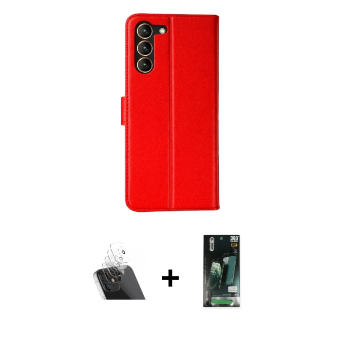 MARSİLYAN™- Galaxy S23 Plus Kılıf Siluet Işık Serisi - Şeffaf 360 Full Body Arka Koruyucu + Şeffaf Kamera Lens Koruma Cam