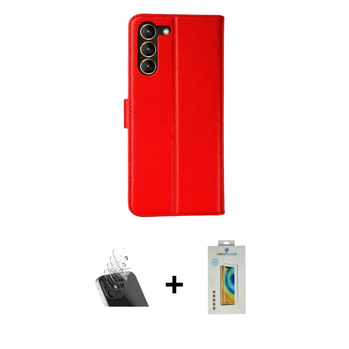 MARSİLYAN™- Galaxy S23 Plus Kılıf Siluet Işık Serisi - Şeffaf Polymer Nano Ekran Koruyucu + Kamera Lens Koruma Cam - SF