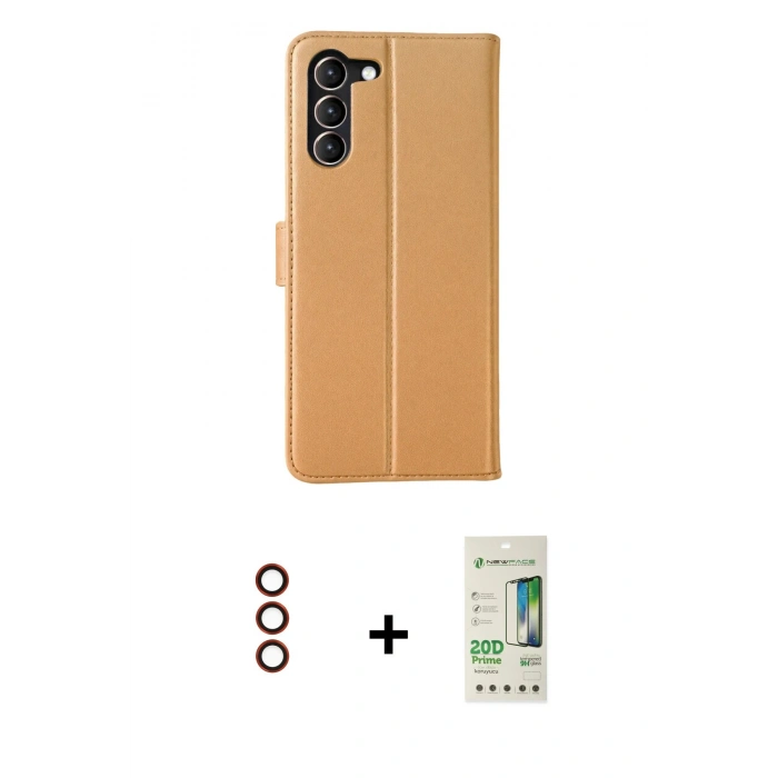 MARSİLYAN™- Galaxy S23 Plus Kılıf Siluet Işık Serisi - Siyah 20D Premium Cam Ekran Koruyucu + Metal Kamera Lens - KI