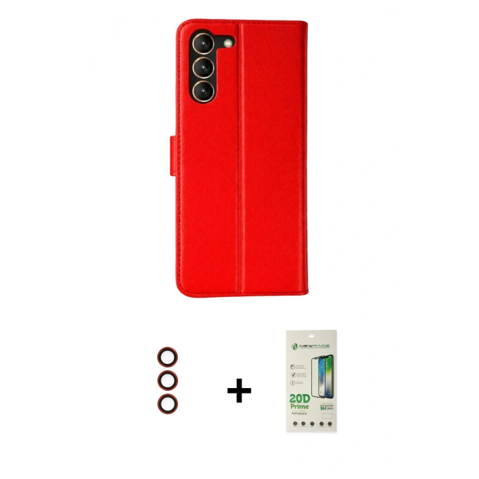 MARSİLYAN™- Galaxy S23 Plus Kılıf Siluet Işık Serisi - Siyah 20D Premium Cam Ekran Koruyucu + Metal Kamera Lens - KI