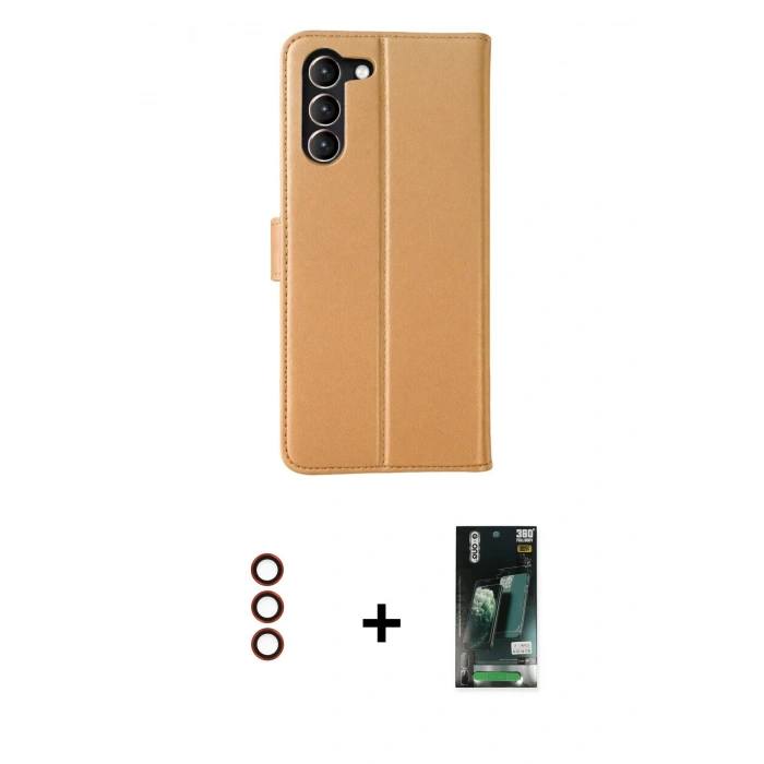 MARSİLYAN™- Galaxy S23 Plus Kılıf Siluet Işık Serisi - Siyah 360 Mat Full Body Arka Koruyucu + Metal Kamera Lens - KI