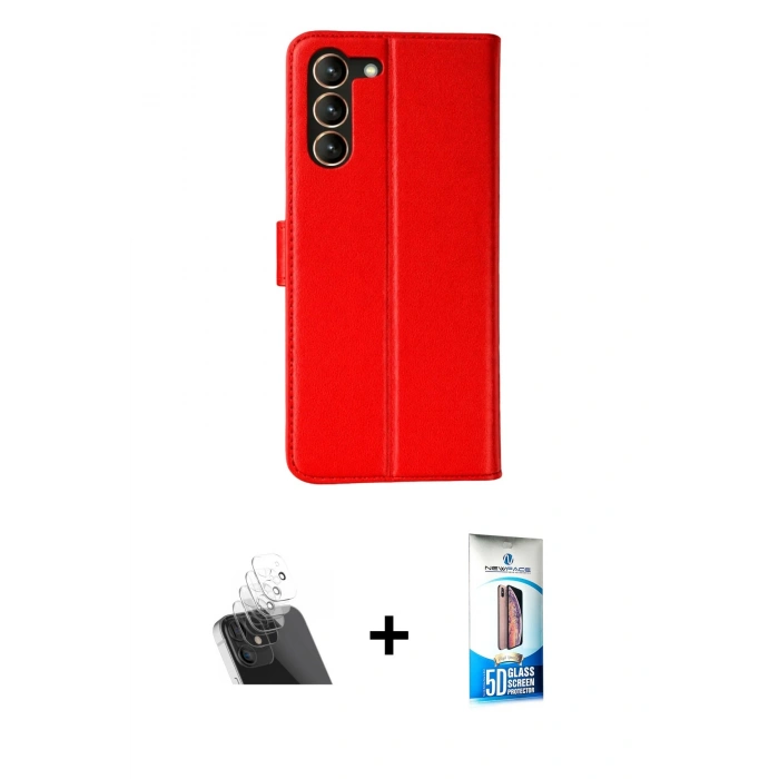 MARSİLYAN™- Galaxy S23 Plus Kılıf Siluet Işık Serisi - Siyah 5D Eko Cam Ekran Koruyucu + Kamera Lens Koruma Cam - SF