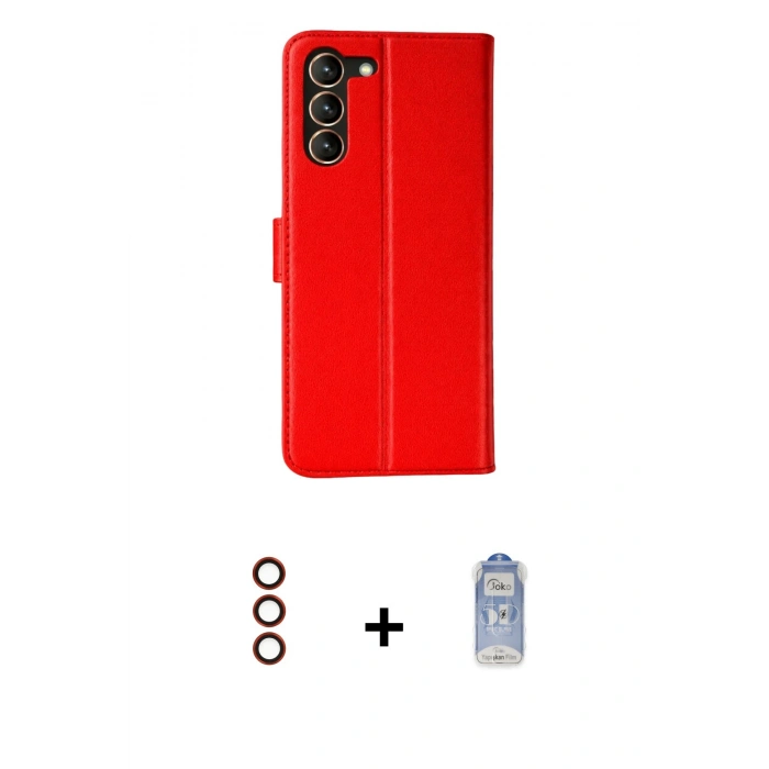 MARSİLYAN™- Galaxy S23 Plus Kılıf Siluet Işık Serisi - Siyah Joko Magic 5D Cam + Metal Kamera Lens - KI