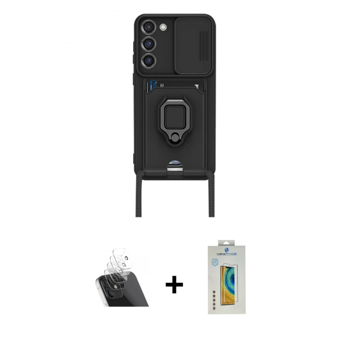 MARSİLYAN™- Galaxy S23 Plus Kılıf Vadi Form Prime - Şeffaf Polymer Nano Ekran Koruyucu + Kamera Lens Koruma Cam - SF
