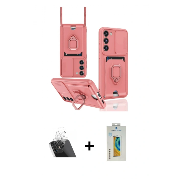MARSİLYAN™- Galaxy S23 Plus Kılıf Vadi Form Prime - Şeffaf Polymer Nano Ekran Koruyucu + Kamera Lens Koruma Cam - SF