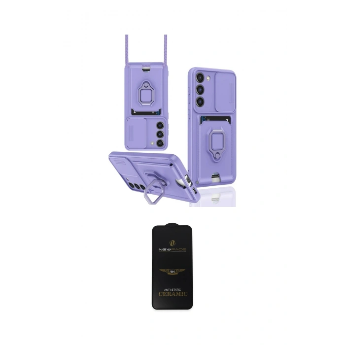 MARSİLYAN™- Galaxy S23 Plus Kılıf Vadi Form Prime - Siyah 6D Antistatik Mat Seramik Hayalet Nano Ekran Koruyucu