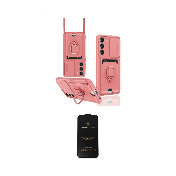 MARSİLYAN™- Galaxy S23 Plus Kılıf Vadi Form Prime - Siyah 6D Antistatik Mat Seramik Hayalet Nano Ekran Koruyucu