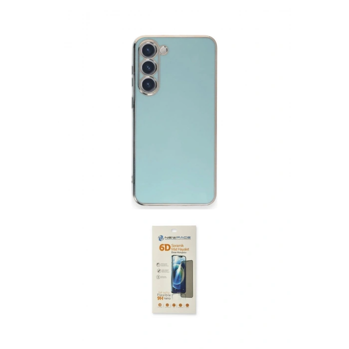 MARSİLYAN™- Galaxy S23 Plus Kılıf Yankı Serisi - Siyah 6D Mat Seramik Hayalet Nano Ekran Koruyucu
