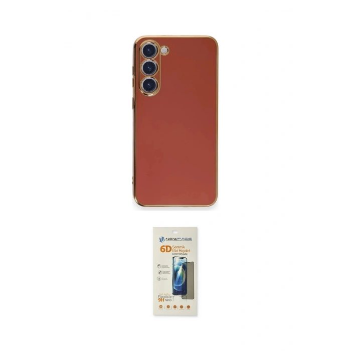 MARSİLYAN™- Galaxy S23 Plus Kılıf Yankı Serisi - Siyah 6D Mat Seramik Hayalet Nano Ekran Koruyucu