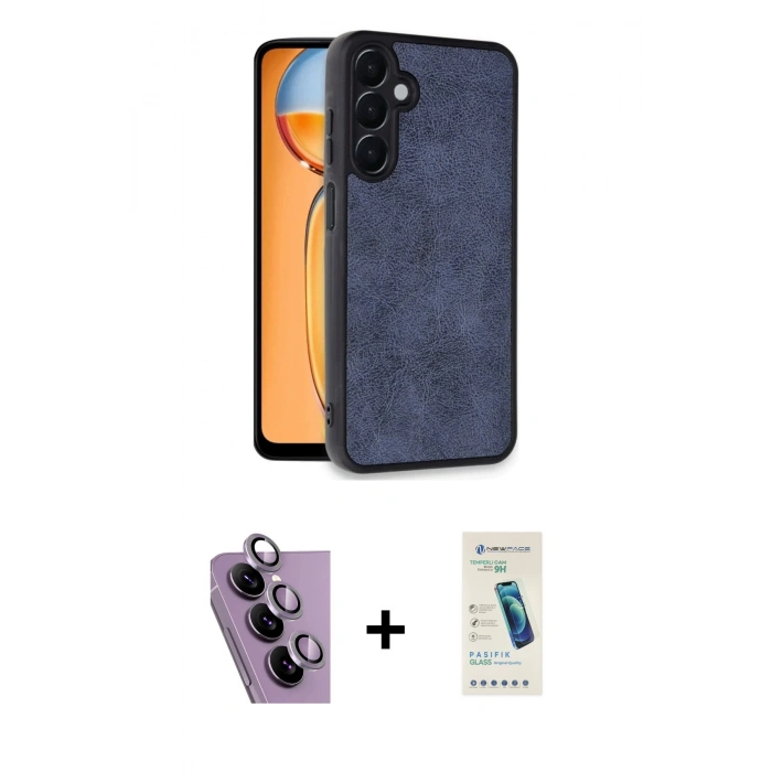 MARSİLYAN™- Galaxy S24 FE Kılıf Kıvılcım Işık Serisi - Şeffaf Pasifik Cam Ekran Koruyucu + Raze Metal Kamera Lens - MR