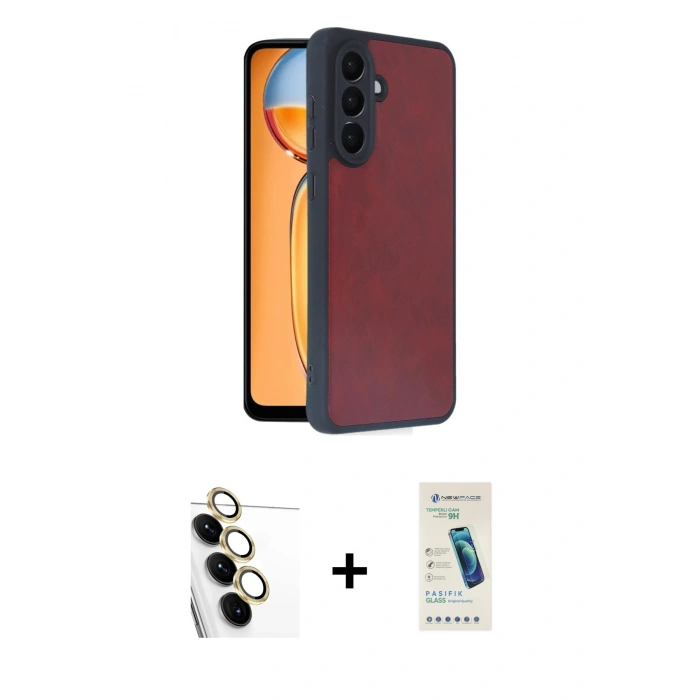 MARSİLYAN™- Galaxy S24 FE Kılıf Kıvılcım Işık Serisi - Şeffaf Pasifik Cam Ekran Koruyucu + Raze Metal Kamera Lens - SI