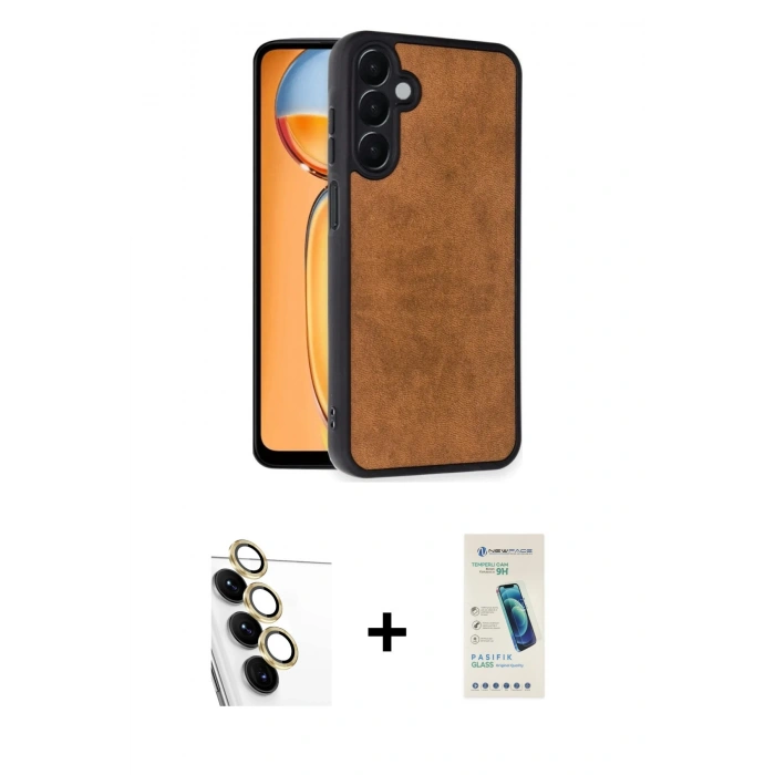 MARSİLYAN™- Galaxy S24 FE Kılıf Kıvılcım Işık Serisi - Şeffaf Pasifik Cam Ekran Koruyucu + Raze Metal Kamera Lens - SI