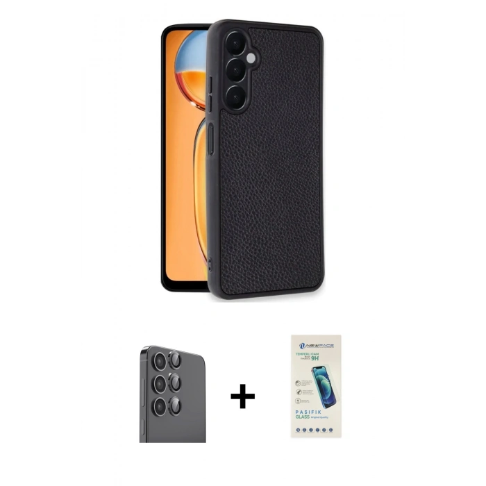 MARSİLYAN™- Galaxy S24 FE Kılıf Kıvılcım Işık Serisi - Şeffaf Pasifik Cam Ekran Koruyucu + Raze Metal Kamera Lens - SH