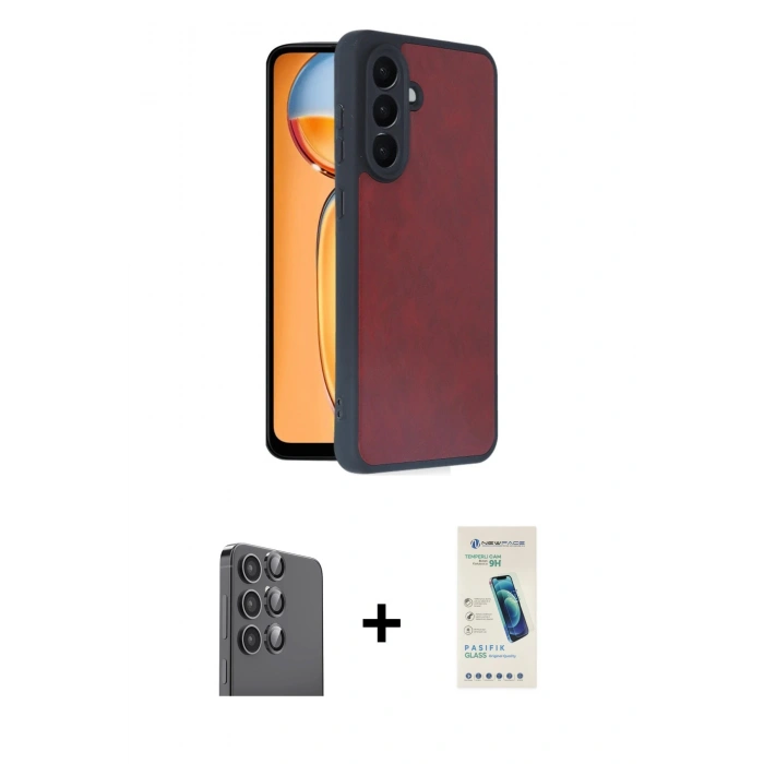 MARSİLYAN™- Galaxy S24 FE Kılıf Kıvılcım Işık Serisi - Şeffaf Pasifik Cam Ekran Koruyucu + Raze Metal Kamera Lens - SH