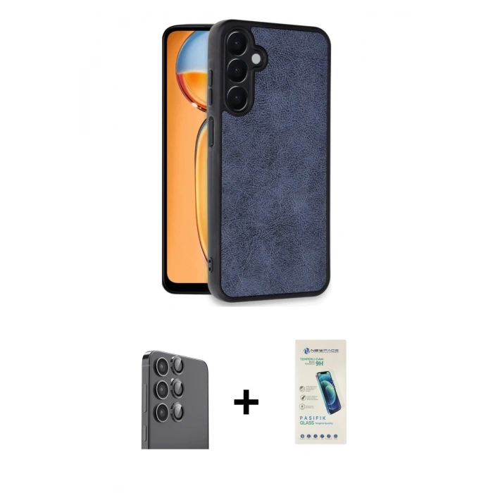 MARSİLYAN™- Galaxy S24 FE Kılıf Kıvılcım Işık Serisi - Şeffaf Pasifik Cam Ekran Koruyucu + Raze Metal Kamera Lens - SH