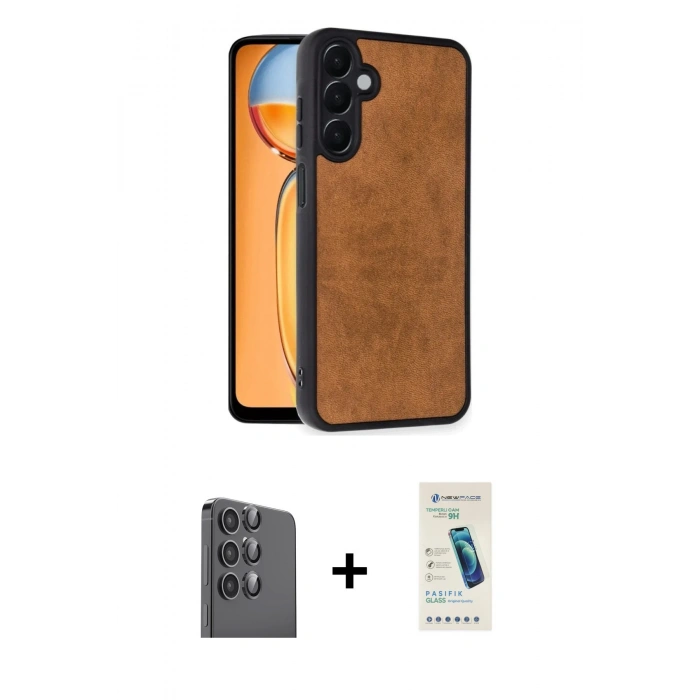 MARSİLYAN™- Galaxy S24 FE Kılıf Kıvılcım Işık Serisi - Şeffaf Pasifik Cam Ekran Koruyucu + Raze Metal Kamera Lens - SH