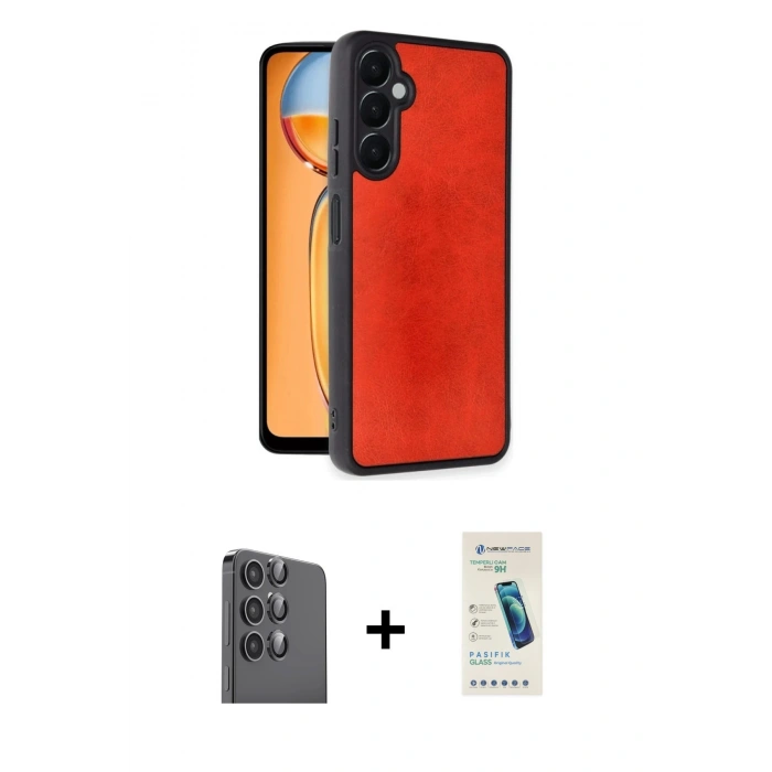 MARSİLYAN™- Galaxy S24 FE Kılıf Kıvılcım Işık Serisi - Şeffaf Pasifik Cam Ekran Koruyucu + Raze Metal Kamera Lens - SH