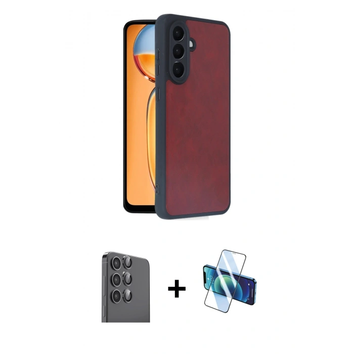 MARSİLYAN™- Galaxy S24 FE Kılıf Kıvılcım Işık Serisi - Siyah 3D Antistatik Cam Ekran Koruyucu + Raze Metal Kamera Lens - SH
