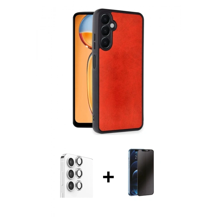 MARSİLYAN™- Galaxy S24 FE Kılıf Kıvılcım Işık Serisi - Siyah 3D Antistatik Hayalet Cam Ekran Koruyucu + Raze Metal Kamera Lens - GI