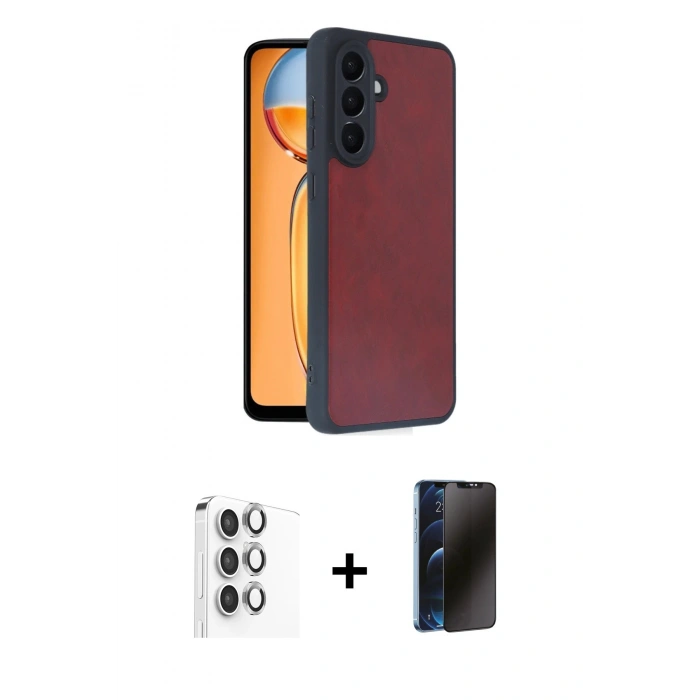 MARSİLYAN™- Galaxy S24 FE Kılıf Kıvılcım Işık Serisi - Siyah 3D Antistatik Hayalet Cam Ekran Koruyucu + Raze Metal Kamera Lens - GI