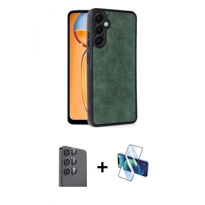 MARSİLYAN™- Galaxy S24 FE Kılıf Kıvılcım Işık Serisi - Siyah 3D Antistatik Seramik Nano Ekran Koruyucu + Raze Metal Kamera Lens - SH