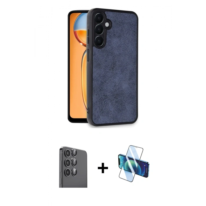 MARSİLYAN™- Galaxy S24 FE Kılıf Kıvılcım Işık Serisi - Siyah 3D Antistatik Seramik Nano Ekran Koruyucu + Raze Metal Kamera Lens - SH
