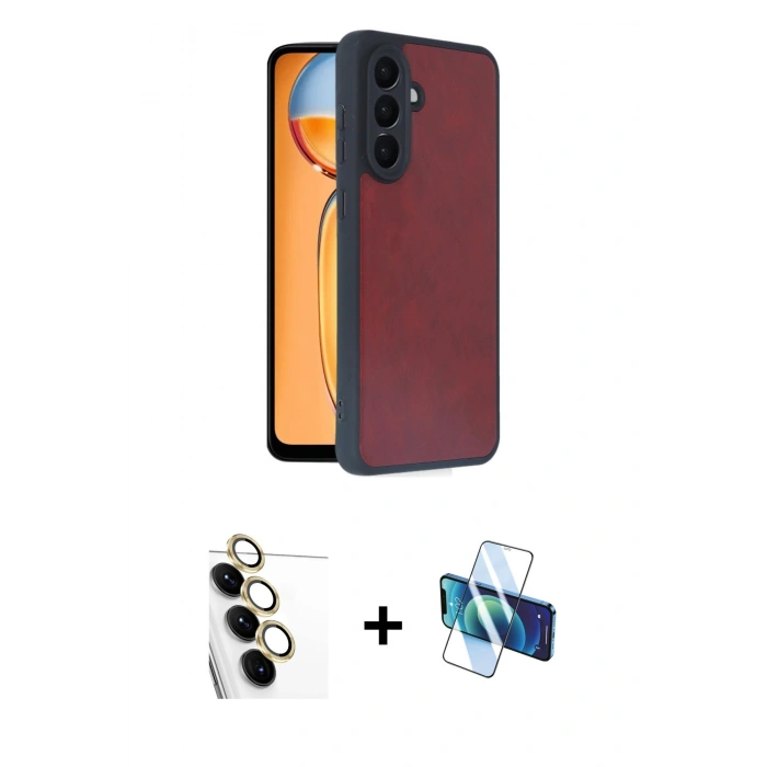 MARSİLYAN™- Galaxy S24 FE Kılıf Kıvılcım Işık Serisi - Siyah 3D Antistatik Seramik Nano Ekran Koruyucu + Raze Metal Kamera Lens - SI