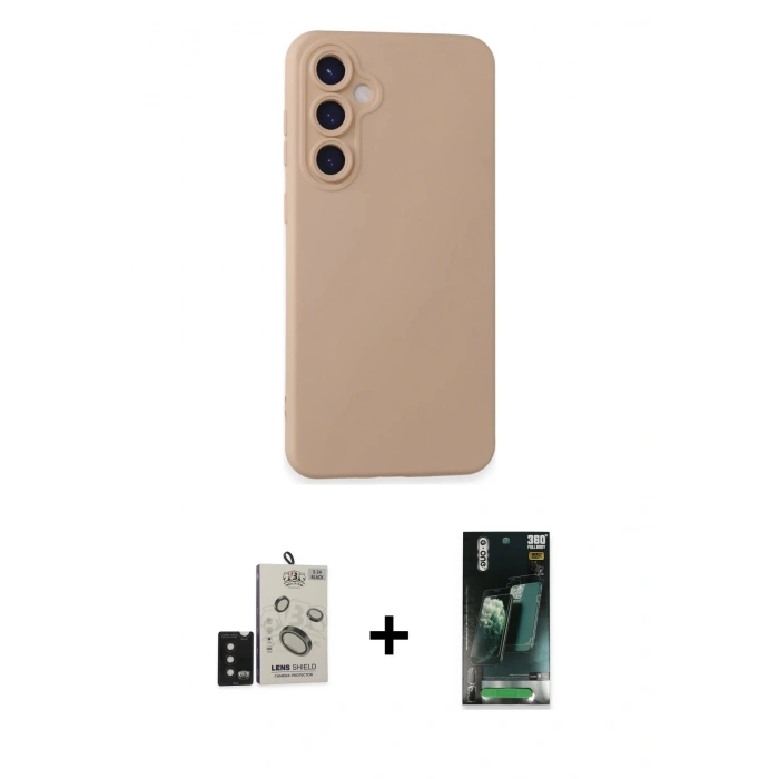 MARSİLYAN™- Galaxy S24 Kılıf Ahenk Serisi - Şeffaf 360 Full Body Arka Koruyucu + Bilvis Titan Kamera Lens - SH