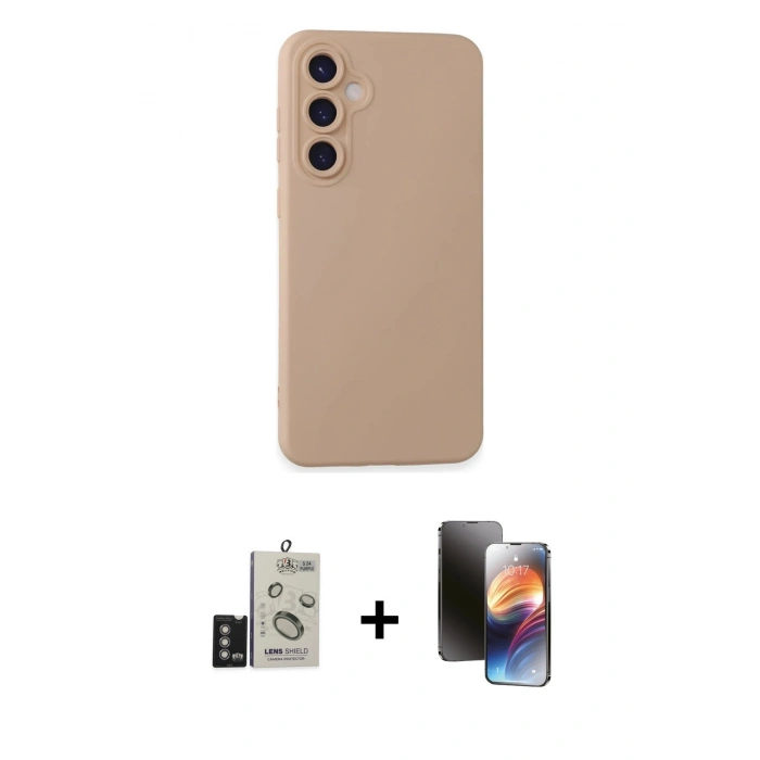 MARSİLYAN™- Galaxy S24 Kılıf Ahenk Serisi - Siyah 3D Antistatik Mat Seramik Nano Ekran Koruyucu + Bilvis Titan Kamera Lens - DNMR