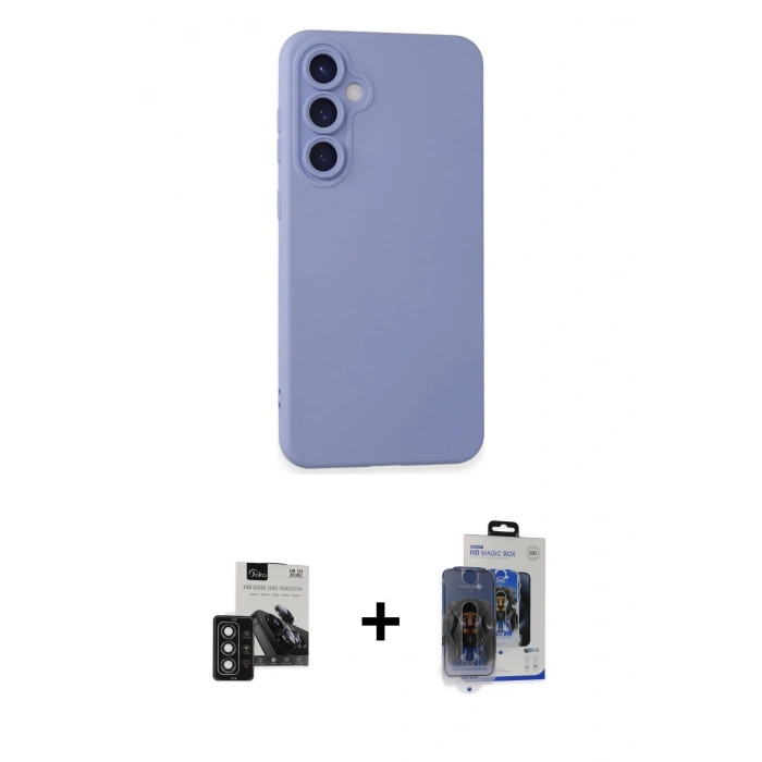 MARSİLYAN™- Galaxy S24 Kılıf Ahenk Serisi - Siyah Vanessa Magic Cam + PVD Metal Kamera Lens - DNMR